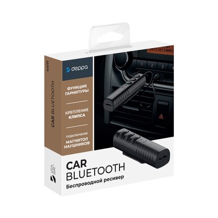 Bluetooth ресивер, BT 5.0, 90 мАч, черный, Deppa Bluetooth ресивер, BT 5.0, 90 мАч, черный, Deppa