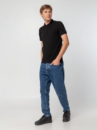 Рубашка поло мужская Virma Stretch, черная Рубашка поло мужская Virma Stretch, черная