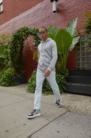 Толстовка на молнии с капюшоном унисекс BNC Inspire (Organic), черная Толстовка на молнии с капюшоном унисекс BNC Inspire (Organic), черная