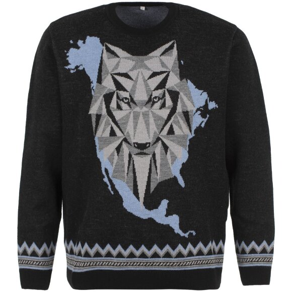 Джемпер Totem Wolf, черный с нанесением логотипа