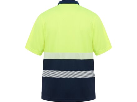 Поло Vega мужское, нэйви/неоновый желтый