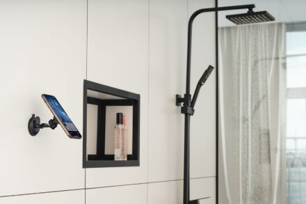 Магнитный держатель для смартфонов Winch, черный Магнитный держатель для смартфонов Winch, черный