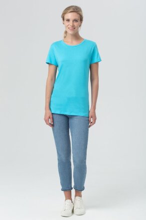 Футболка женская Miss 150, бирюзовая Футболка женская Miss 150, бирюзовая