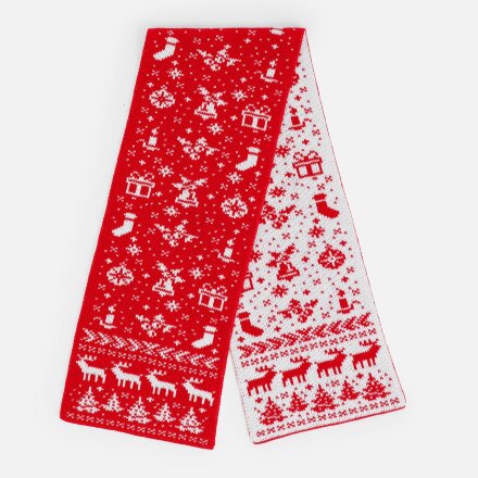 Шарф Holidale, красный с молочным Шарф Holidale, красный с молочным