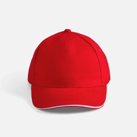 Бейсболка Long Beach, красная с белым Бейсболка Long Beach, красная с белым