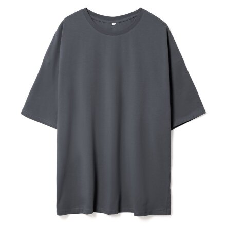 Футболка унисекс оверсайз Crosstown, темно-серая Футболка унисекс оверсайз Crosstown, темно-серая