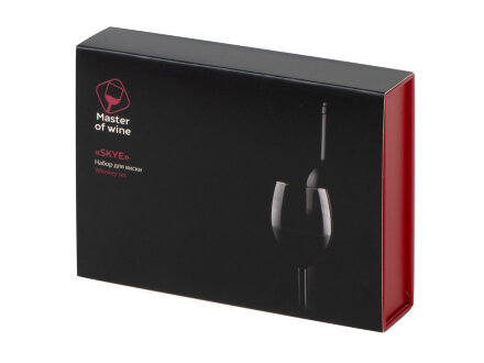 Набор для виски Skye со стальными охлаждающими камнями, щипцами, мешочком в коробке, кашированной картоном