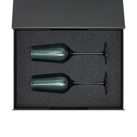 Ложемент под 2 бокала для шампанского (рифленое стекло) в среднюю коробку-трансформер (арт. 695721)