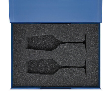 Ложемент под 2 бокала для шампанского (рифленое стекло) в среднюю коробку-трансформер (арт. 695721)