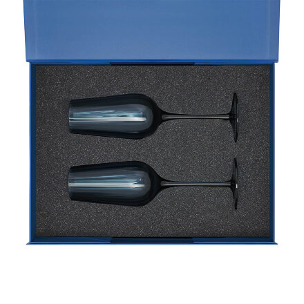 Ложемент под 2 бокала для шампанского (рифленое стекло) в среднюю коробку-трансформер (арт. 695721)