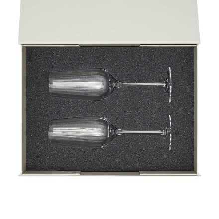 Ложемент под 2 бокала для шампанского (рифленое стекло) в среднюю коробку-трансформер (арт. 695721)