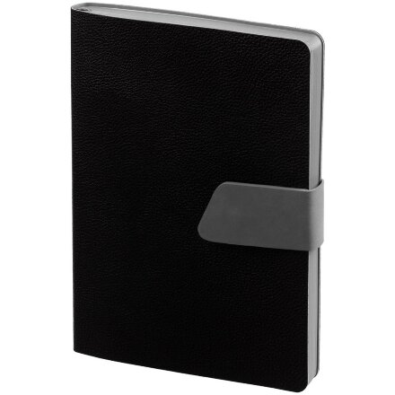 Ежедневник Boom, недатированный, черный с серым Ежедневник Boom, недатированный, черный с серым