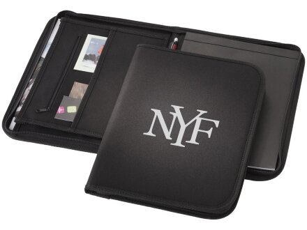 Папка А4 Berkeley на молнии с блокнотом, черный Папка А4 Berkeley на молнии с блокнотом, черный