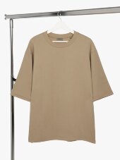 Футболка оверсайз унисекс Kosmos 2.0, бежевая Футболка оверсайз унисекс Kosmos 2.0, бежевая