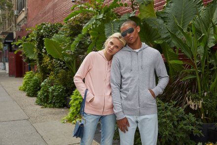 Толстовка на молнии с капюшоном унисекс BNC Inspire (Organic), темно-синяя Толстовка на молнии с капюшоном унисекс BNC Inspire (Organic), темно-синяя