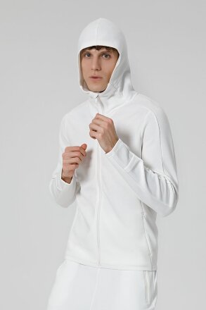 Куртка с капюшоном унисекс Begi, молочно-белая Куртка с капюшоном унисекс Begi, молочно-белая