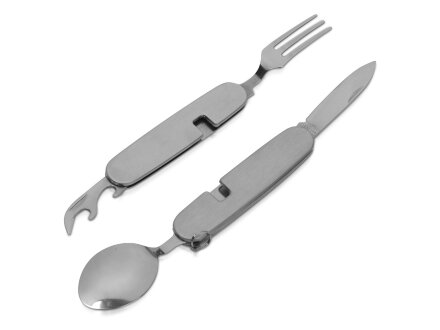 Приборы Camper 4 в 1 в чехле: вилка, ложка, нож, открывалка Приборы Camper 4 в 1 в чехле: вилка, ложка, нож, открывалка