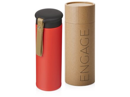 Подарочный набор с пледом, термосом Cozy hygge 2.0, красный