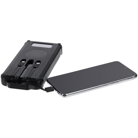 Аккумулятор защищенный Total Control 10000 мАч, черный с серым Аккумулятор защищенный Total Control 10000 мАч, черный с серым