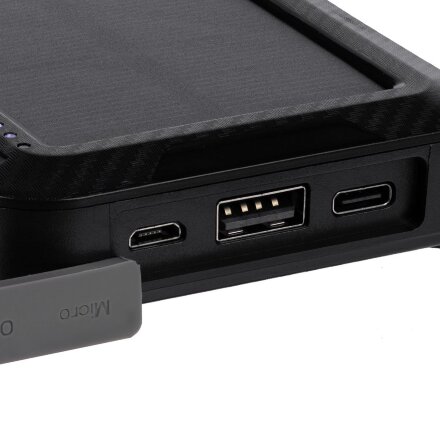 Аккумулятор защищенный Total Control 10000 мАч, черный с серым Аккумулятор защищенный Total Control 10000 мАч, черный с серым