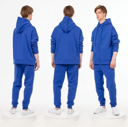 Толстовка унисекс H3, синяя Толстовка унисекс H3, синяя