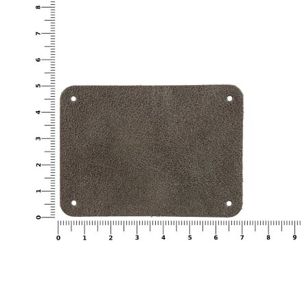 Лейбл кожаный Beta, XL, серый Лейбл кожаный Beta, XL, серый