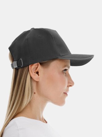 Бейсболка Long Beach, темно-серая со светло-серым Бейсболка Long Beach, темно-серая со светло-серым