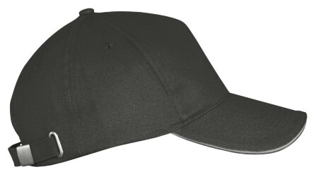 Бейсболка Long Beach, темно-серая со светло-серым Бейсболка Long Beach, темно-серая со светло-серым