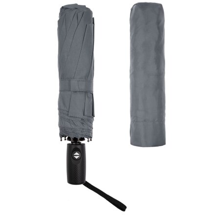 Складной зонт Dome Double с двойным куполом, серый Складной зонт Dome Double с двойным куполом, серый