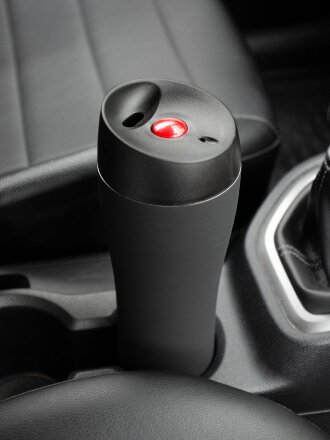 Термостакан Solingen, вакуумный, герметичный, черный Термостакан Solingen, вакуумный, герметичный, черный