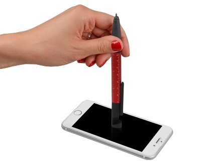 Ручка-стилус пластиковая шариковая многофункциональная (6 функций) Multy, красный Ручка-стилус пластиковая шариковая многофункциональная (6 функций) Multy, красный