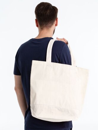 Холщовая сумка Shopaholic, неокрашенная Холщовая сумка Shopaholic, неокрашенная