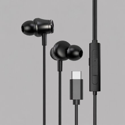 Стереогарнитура Stereo Aura ANC, USB-C, черный, Deppa Стереогарнитура Stereo Aura ANC, USB-C, черный, Deppa