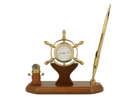 Настольный прибор У руля, коричневый/золотистый Настольный прибор У руля, коричневый/золотистый