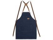 Джинсовый фартук с карманами Fry, синий Джинсовый фартук с карманами Fry, синий