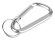 Брелок-карабин из переработанного алюминия Alumina, серебристый Брелок-карабин из переработанного алюминия Alumina, серебристый