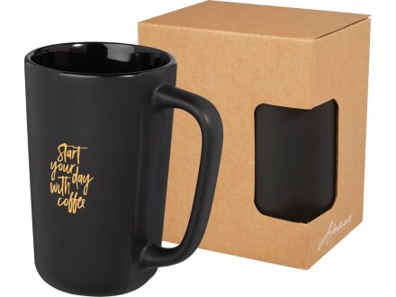 Керамическая кружка Perk объемом 480 мл, черный