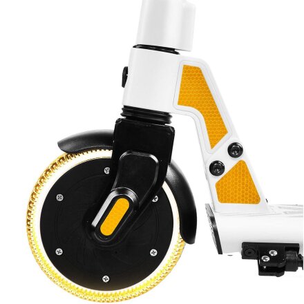 Электросамокат Kid, белый с оранжевым Электросамокат Kid, белый с оранжевым