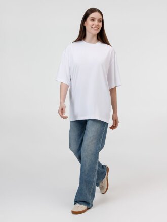 Футболка из бифлекса Morfiss, белая Футболка из бифлекса Morfiss, белая