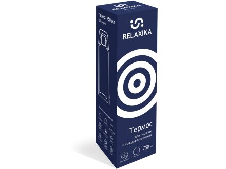 Термос Relaxika 101 (0,75 литра), темно-синий (без лого)