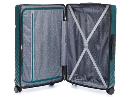 Чемодан TORBER Onego, зелёный, ABS-пластик, 79,5 х 51 х 29 см, 103 л