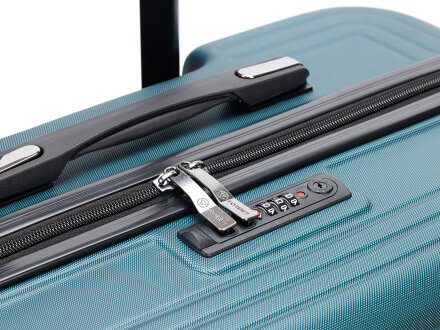 Чемодан TORBER Onego, зелёный, ABS-пластик, 79,5 х 51 х 29 см, 103 л