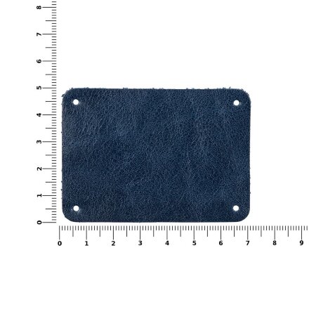 Лейбл кожаный Beta, XL, синий Лейбл кожаный Beta, XL, синий