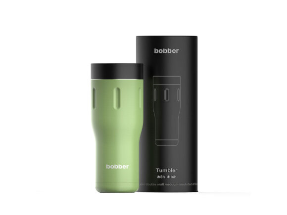 Термос питьевой, вакуумный, бытовой, тм bobber. Объем 0,47 литра. Артикул Tumbler-470 Mint Cooler с нанесением логотипа