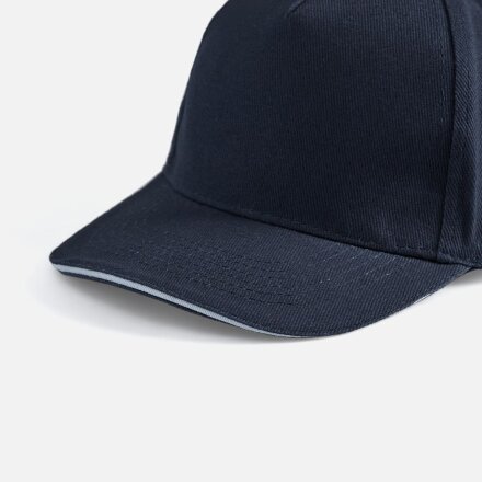 Бейсболка Long Beach, темно-синяя с белым Бейсболка Long Beach, темно-синяя с белым