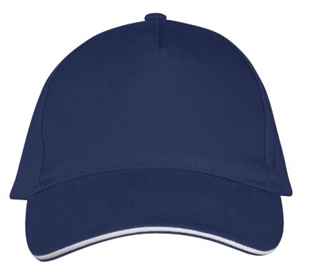 Бейсболка Long Beach, темно-синяя с белым Бейсболка Long Beach, темно-синяя с белым