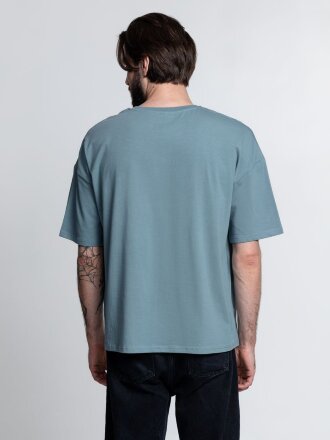 Футболка унисекс оверсайз Crosstown, серо-зеленая Футболка унисекс оверсайз Crosstown, серо-зеленая