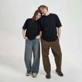 Футболка унисекс премиум AURA, 100% хлопок 200гр. черный, размер M/L