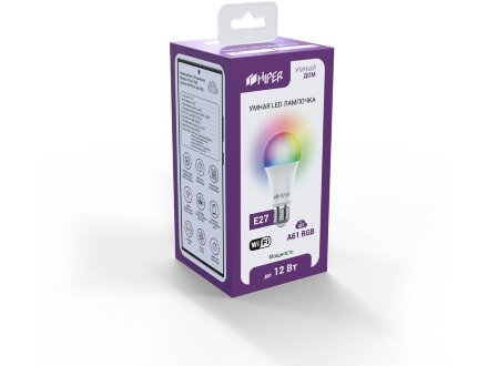 Умная лампочка HIPER IoT A61 RGB Умная лампочка HIPER IoT A61 RGB