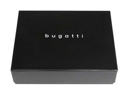 Зажим для денег BUGATTI КОМЕТА | COMET, с защитой данных RFID, черный, натуральная воловья кожа, 11х0,5х8,5 см